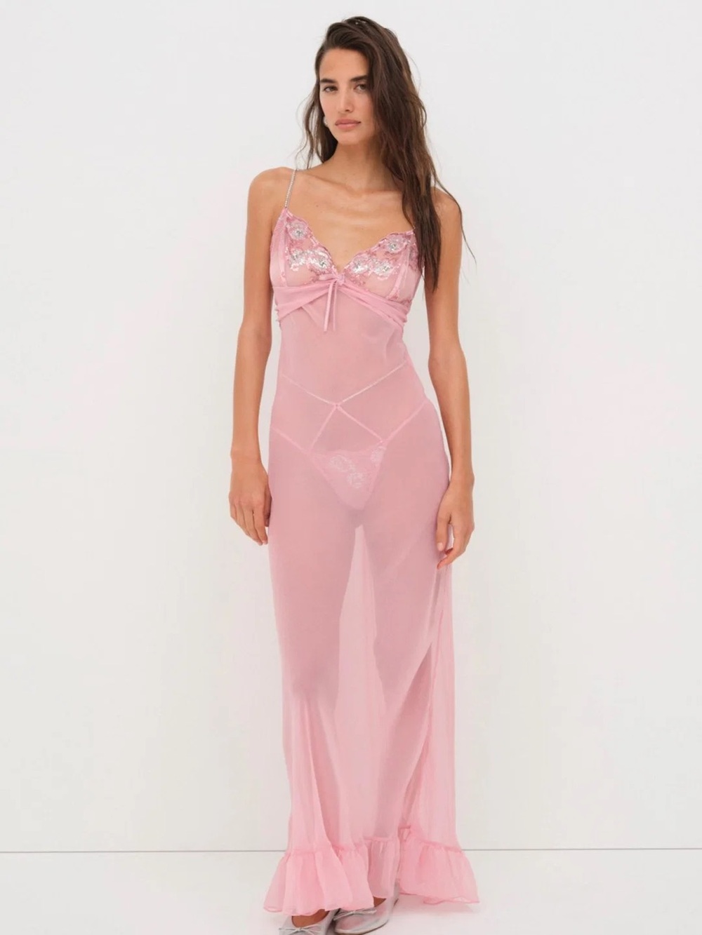 For Love & Lemons Kristi Maxi Slip Dress